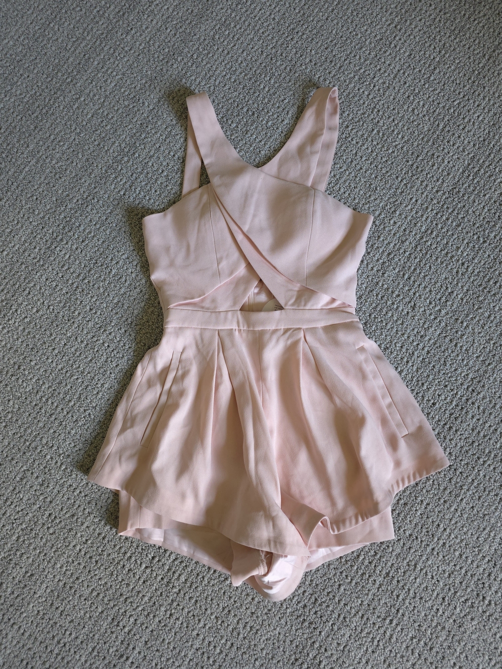 Finders Keepers Like Smoke Playsuit in Blush Pink